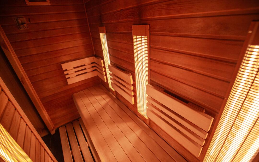 Modern infrared sauna in a wellness studio