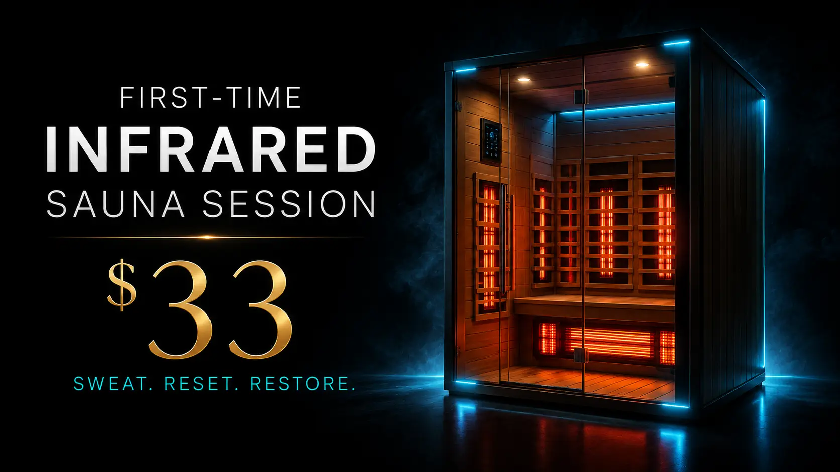 First-time infrared sauna session at Haute Healing Oasis for $33—sweat, reset and restore.